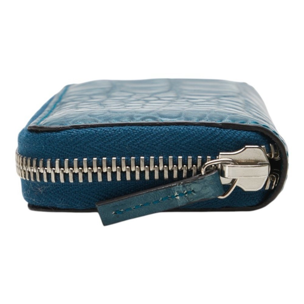 Gucci Crocodile Embossed Wallet/Coin Case 250983 Blue Leather Women's GUCCI - Picture 5 of 10